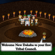 Dakaba at their third Tribal Council.