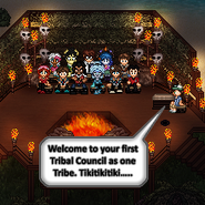 Tikitikitiki at their first Tribal Council.