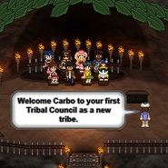 Carbo at their third Tribal Council.