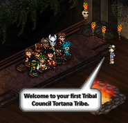 Tortana at their first Tribal Council.