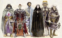 Kapłan Mystry (pierwszy od lewej)