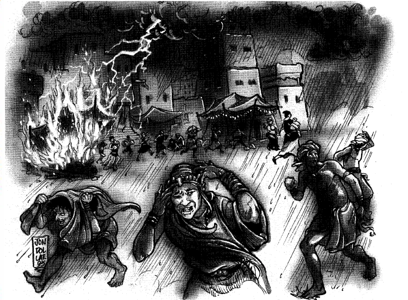 Burza Tyru niszcząca dzielnicę