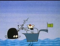 Le  sur l'Écumoire des mers en attaquant un 