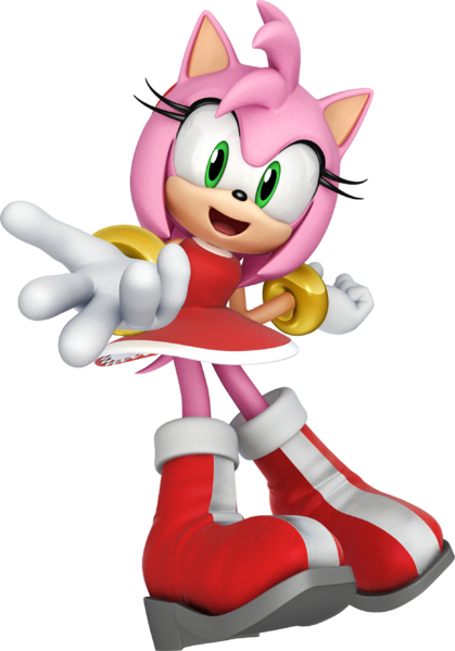 Amy Rose Sonic, o personagem de aventura Sonic do ouriço, quartzo