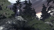 Jason shines the Flashlight into the caves below
