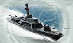 Aztechnology Atlacamani-Class Corvette (Shadowrun Sourcebook, Miltech Spec)