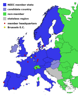 Map Europe NEEC 2073