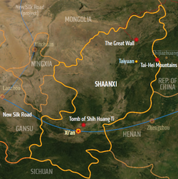 Shaanxi, map from Shadowrun Sourcebook, Sixth World Almanac