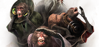 Faltbildschirm -Monkeys -Symbol