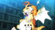 Bejeweled Dragon summoned in the anime series