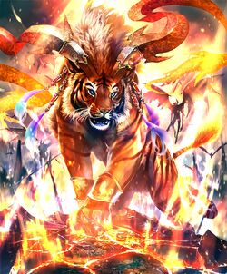 Makishi! Even your friend makes fun of me! on X: A Garuel balloon. This  tiger is from a series named Shadowverse Flame.  / X