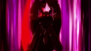 Deathscythe Hound declaring the finishing blow on Seira in Shadowverse Flame.