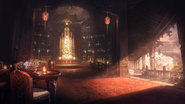 The inn's lobby.