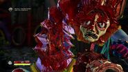 Lo Wang ripping out the gore weapon in Slinky's guts.