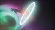 The chi cannon exploding inside Dragon's guts.