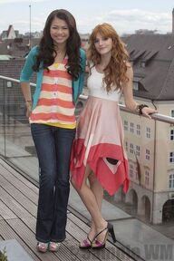 97343 Preppie Bella Thorne and Zendaya Coleman posing for a photo shoot on a hotel in Munich 13 122 517lo