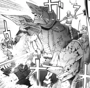 The quadrupedal Denizens being ridden into battle.