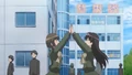 Toshiko and her friend celebrating after she is announced in the best 10