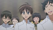 Ogiwara and other classmates laughing at Mr