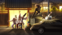 The Five Warriors and Manta reunite.