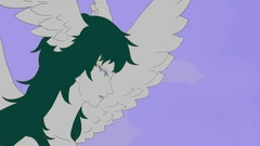 in his Archangel form as he was looking down at Mako.