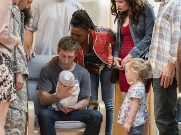 Debbie present for the birth of her nephew