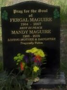 Mandy's grave stone.