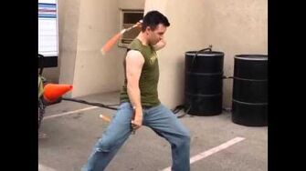 Noel_Fisher_using_his_knuck_chucks