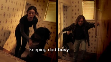 Debbie helps her father and brother