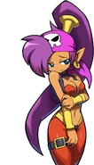Shantae's upset talk sprite in pirate gear