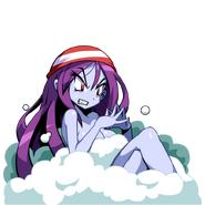 Risky Boots angry in the bath