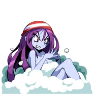 Risky Boots angry in the bath