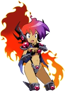 Shantae shocked talk sprite in her Sizzle Armor outfit