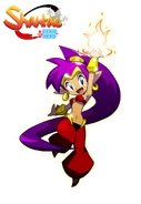 Shantae with a fireball