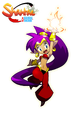 Shantae with fireball.