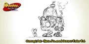 Concept art of the Steam Powered Oceanic Tinker Tub.