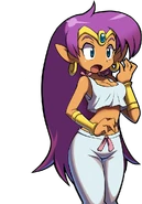 Shantae's shocked talk sprite in pyjamas