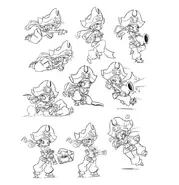 Concept art of Risky's moveset