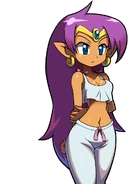 Shantae's neutral talk sprite in pyjamas