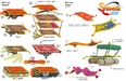 Concept arts of flying carpets.