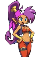 Shantae's proud talk sprite in pirate gear