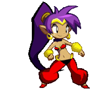 Shantae's normal idle (only when under max health or before having one heart left)