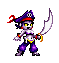 Risky Boots' sprite with her sword out