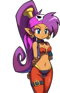 Shantae's neutral talk sprite in pirate gear