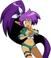 Shantae shocked talk sprite in her Relic Hunter outfit