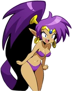Shantae angry talk sprite in her Beach outfit