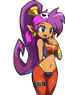 Shantae's happy talk sprite in pirate gear