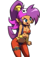 Shantae's angry talk sprite in pirate gear