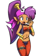 Shantae's shocked talk sprite in pirate gear