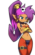 Shantae's frustrated talk sprite in pirate gear